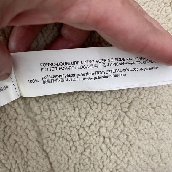 ZARA Corduroy Sherpa Lined Jacket Brown Youth Size 13-14 - Picture 10 of 12